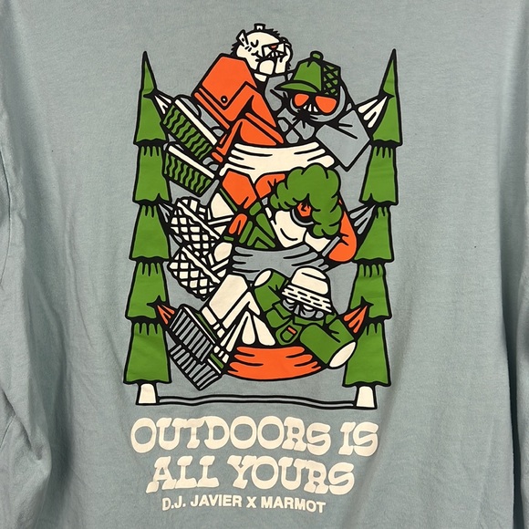 Marmot Mountain Works D.J. Javier X Marmot large short sleeve tshirt - Picture 9 of 9
